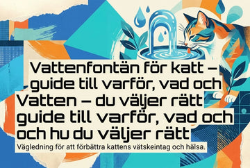 Professional header image for list-based article: Vattenfontän för katt – guide till varför, vad och hur du...