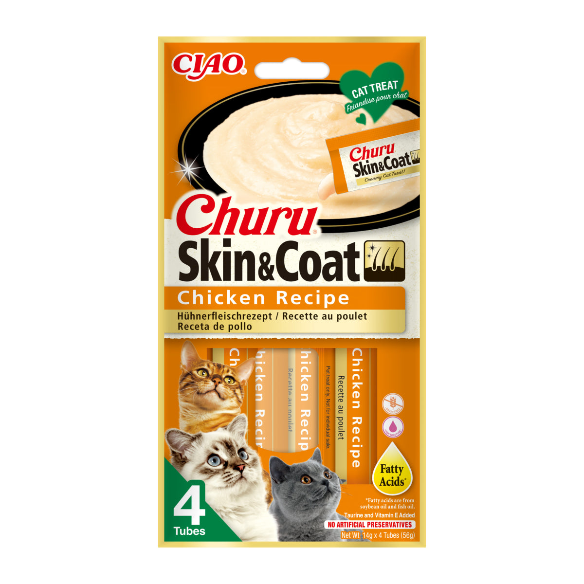 Churu Päls & Hud Kyckling 4x14g