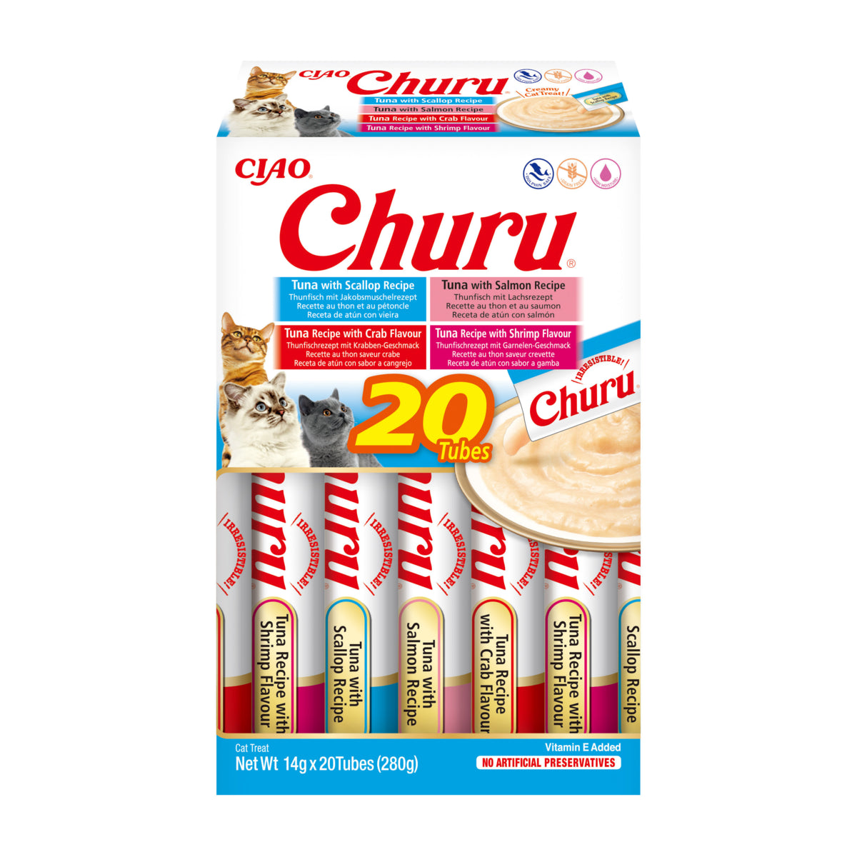 Churu Creamy Tonfisk-Skaldjursmix 20x14g