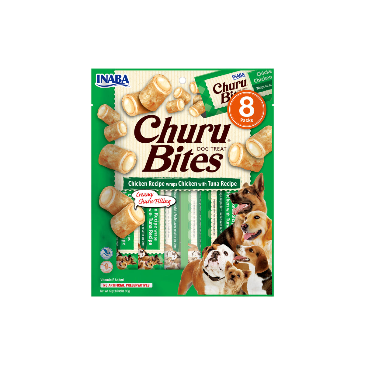 Dog Bites Chicken wraps with Tuna 8x12g