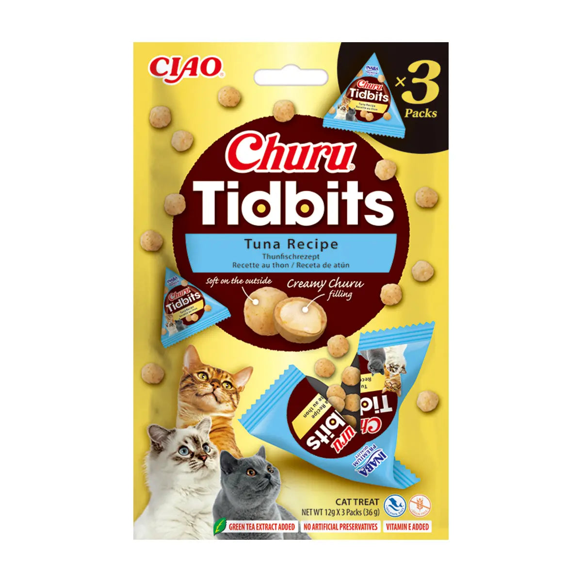 Churu Tidbits 3p Tuna Recipe kattgodis