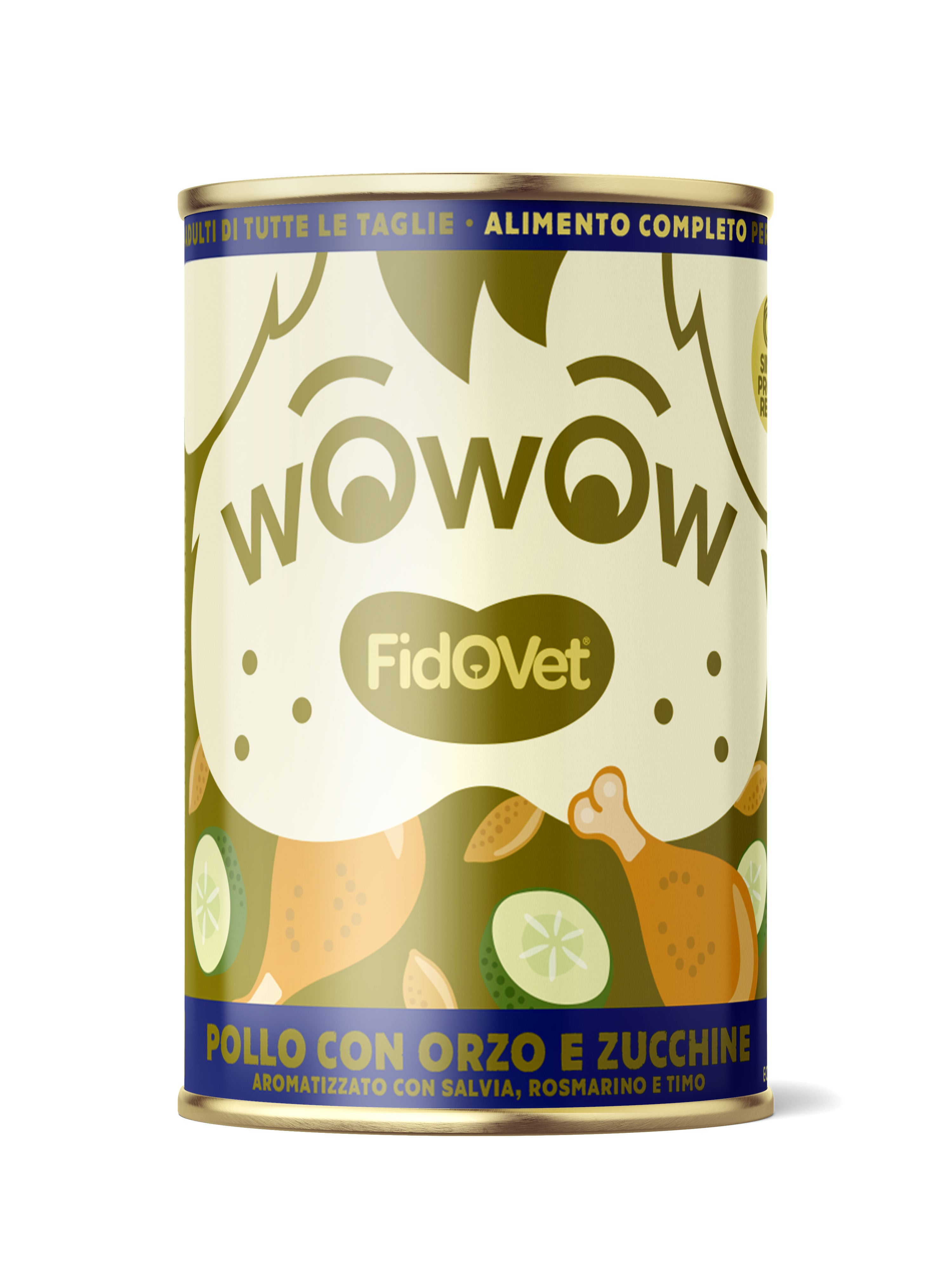 Wowow Chicken with Barley & Courgettes - Senior- 400 g