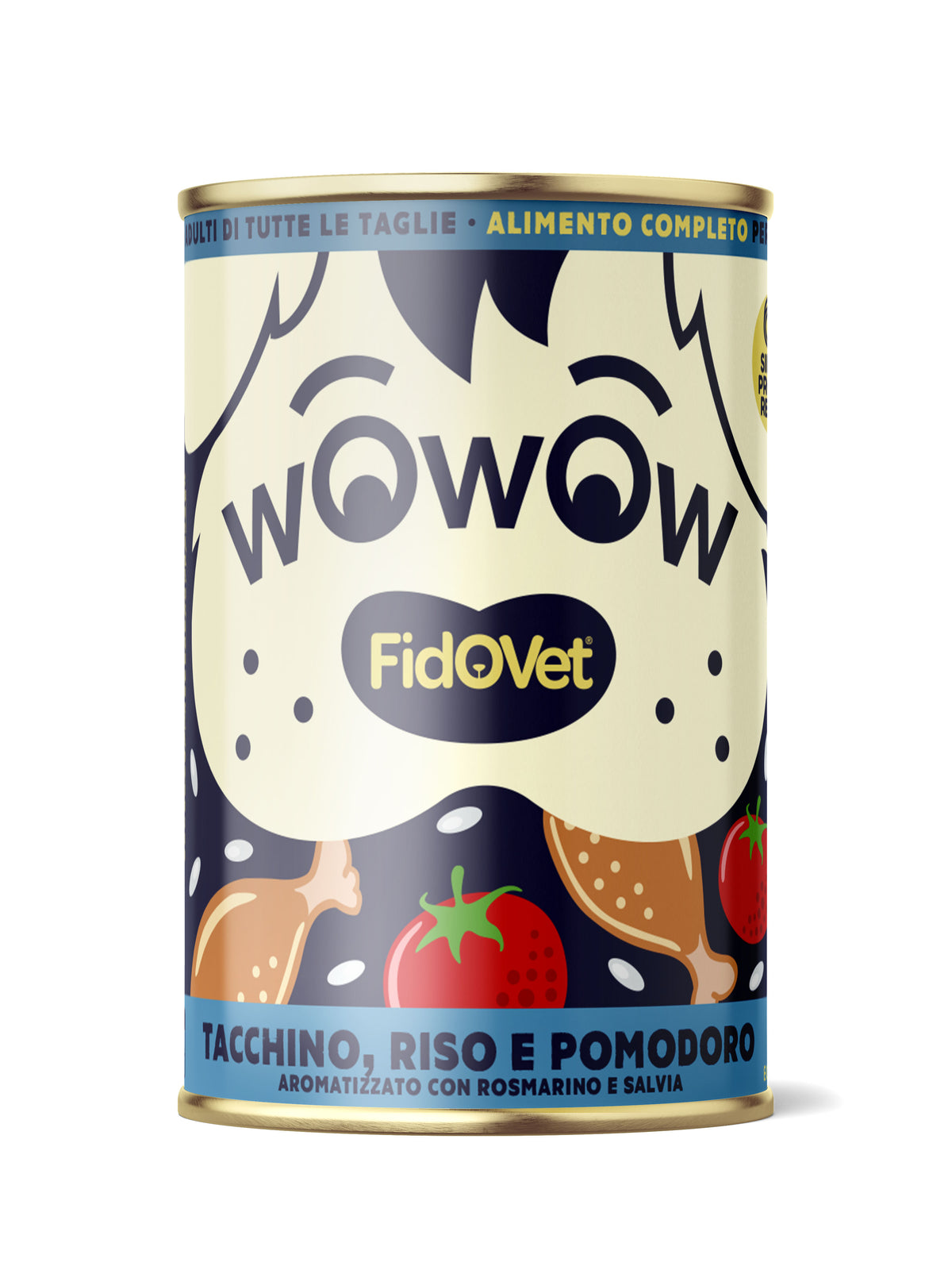 Wowow Kalkon, Ris & Tomat – Vuxen – 400 g